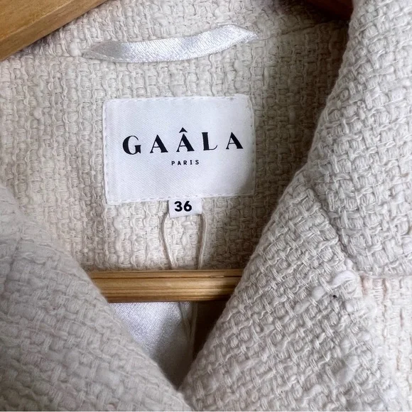 New Gaala Isabella Double Breasted Tweed Coat - Picture 15 of 16